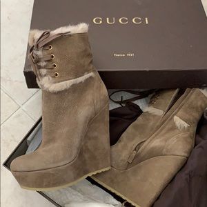 Authentic GUCCI.. lambskin and shearling Boots